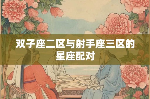 双子座二区与射手座三区的星座配对