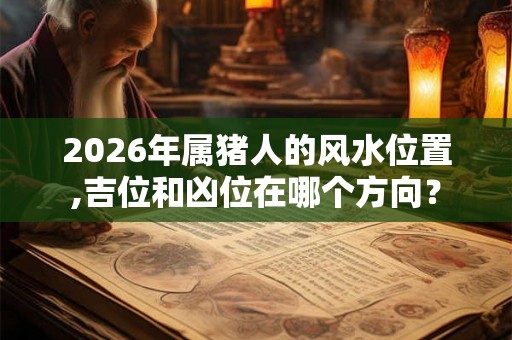 2026年属猪人的风水位置,吉位和凶位在哪个方向？