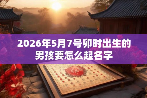 2026年5月7号卯时出生的男孩要怎么起名字