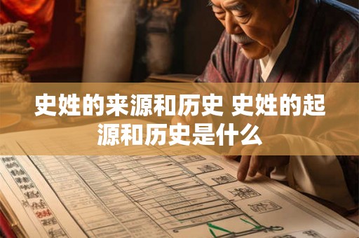 史姓的来源和历史 史姓的起源和历史是什么