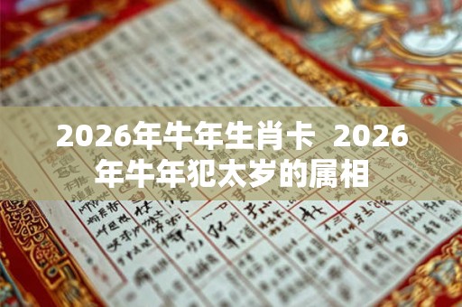 2026年牛年生肖卡  2026年牛年犯太岁的属相