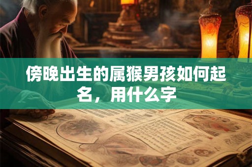 傍晚出生的属猴男孩如何起名，用什么字
