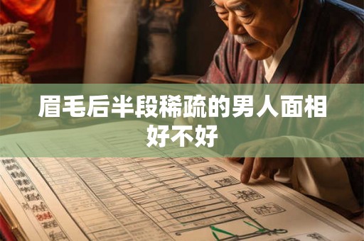 眉毛后半段稀疏的男人面相好不好