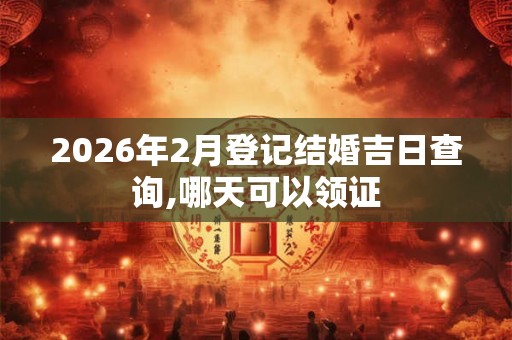 2026年2月登记结婚吉日查询,哪天可以领证