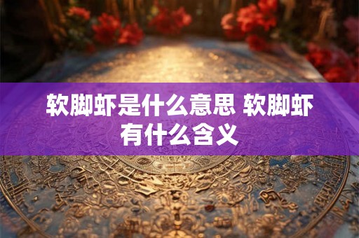 软脚虾是什么意思 软脚虾有什么含义