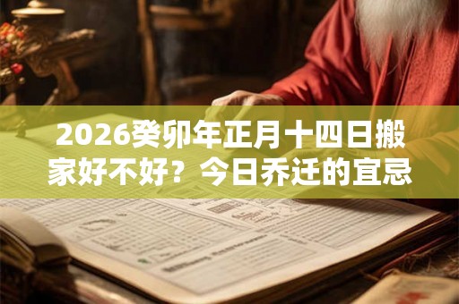 2026癸卯年正月十四日搬家好不好？今日乔迁的宜忌
