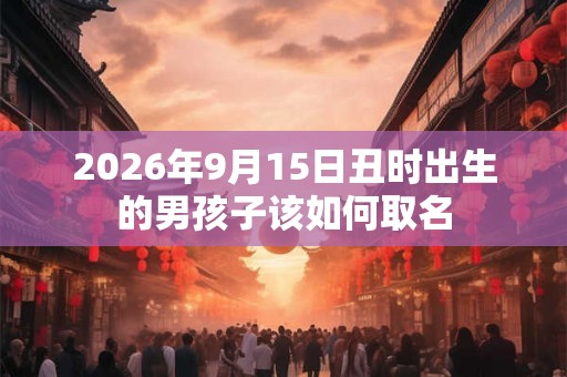 2026年9月15日丑时出生的男孩子该如何取名