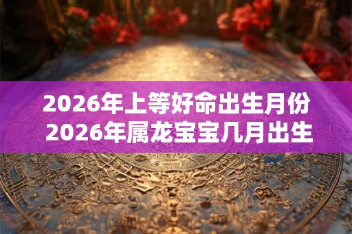 2026年上等好命出生月份 2026年属龙宝宝几月出生最好