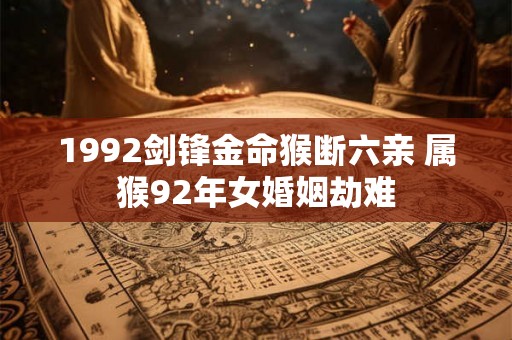 1992剑锋金命猴断六亲 属猴92年女婚姻劫难 1992剑锋金命猴断六亲 属猴92年女婚姻劫难