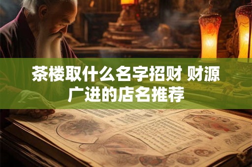 茶楼取什么名字招财 财源广进的店名推荐