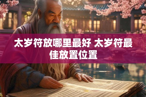 太岁符放哪里最好 太岁符最佳放置位置