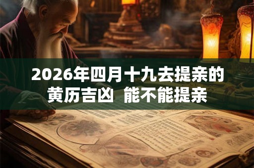 2026年四月十九去提亲的黄历吉凶  能不能提亲