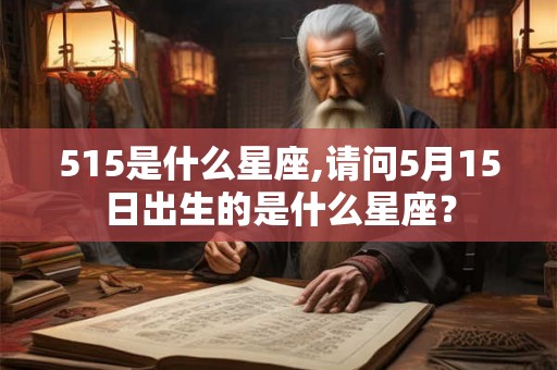515是什么星座,请问5月15日出生的是什么星座？