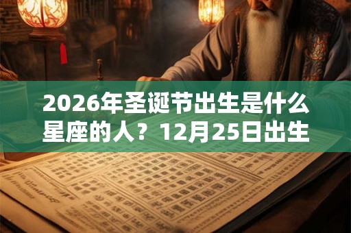 2026年圣诞节出生是什么星座的人？12月25日出生的摩羯女的命运