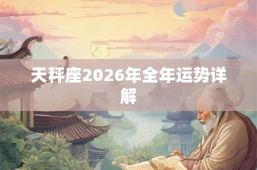 天秤座2026年全年运势详解