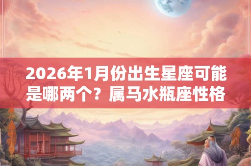 2026年1月份出生星座可能是哪两个？属马水瓶座性格