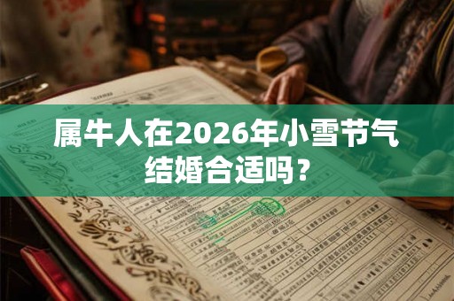 属牛人在2026年小雪节气结婚合适吗? 属牛人在2026年小雪节气结婚合适吗?