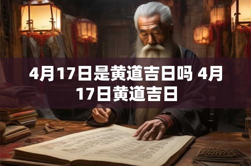 4月17日是黄道吉日吗 4月17日黄道吉日