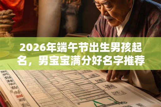 2026年端午节出生男孩起名，男宝宝满分好名字推荐