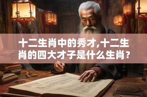 十二生肖中的秀才,十二生肖的四大才子是什么生肖？
