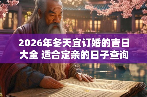 2026年冬天宜订婚的吉日大全 适合定亲的日子查询 2026年冬天宜订婚的吉日大全 适合定亲的日子查询