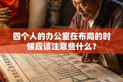 四个人的办公室在布局的时候应该注意些什么? 四个人的办公室在布局的时候应该注意些什么?