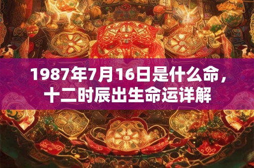 1987年7月16日是什么命,十二时辰出生命运详解 1987年7月16日是什么命,十二时辰出生命运详解