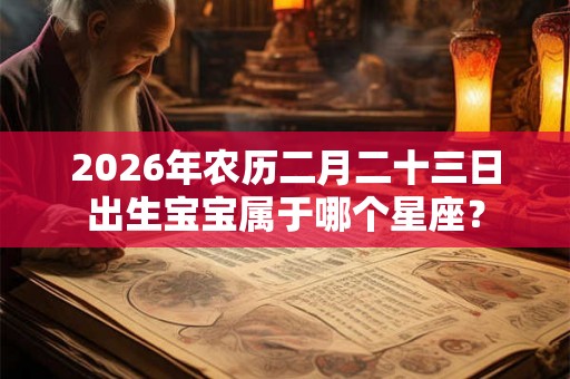 2026年农历二月二十三日出生宝宝属于哪个星座？