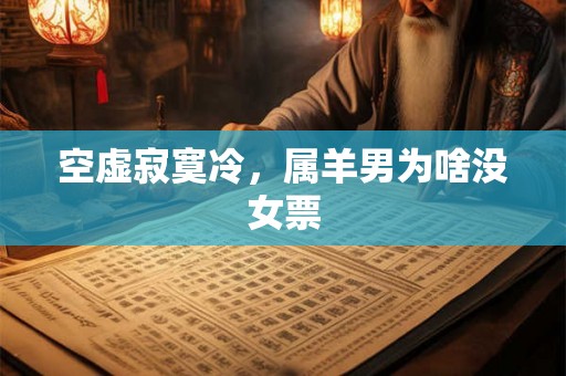 空虚寂寞冷，属羊男为啥没女票