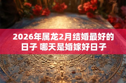 2026年属龙2月结婚最好的日子 哪天是婚嫁好日子