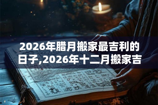 2026年腊月搬家最吉利的日子,2026年十二月搬家吉日查询