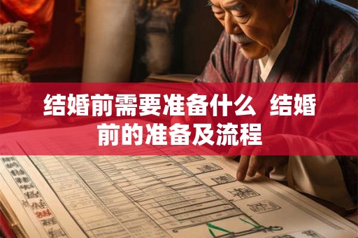 结婚前需要准备什么  结婚前的准备及流程