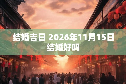 结婚吉日 2026年11月15日结婚好吗