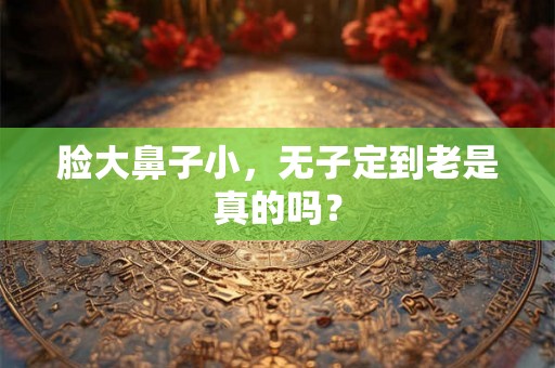 脸大鼻子小，无子定到老是真的吗？