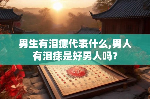 男生有泪痣代表什么,男人有泪痣是好男人吗？