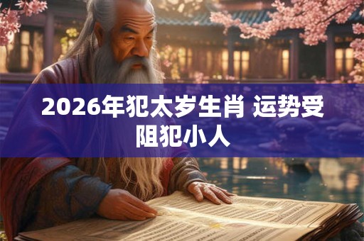 2026年犯太岁生肖 运势受阻犯小人