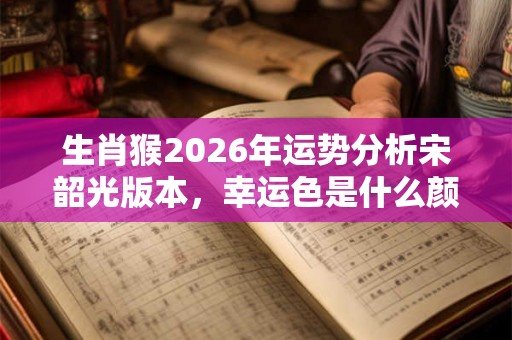 生肖猴2026年运势分析宋韶光版本，幸运色是什么颜色？