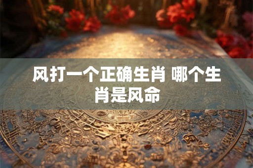 风打一个正确生肖 哪个生肖是风命