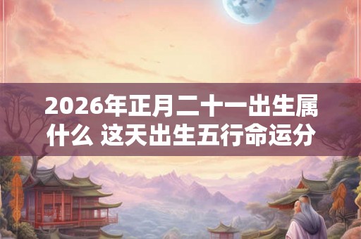 2026年正月二十一出生属什么 这天出生五行命运分析