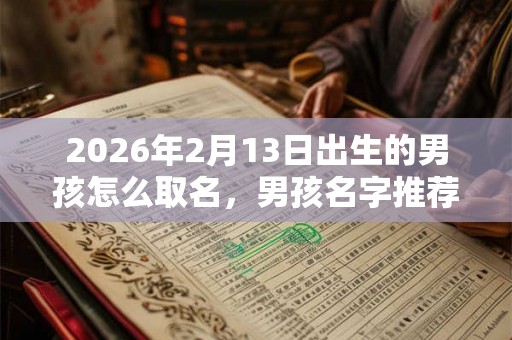 2026年2月13日出生的男孩怎么取名，男孩名字推荐