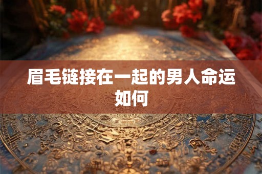 眉毛链接在一起的男人命运如何