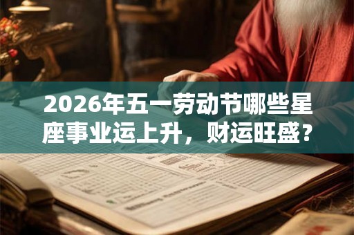 2026年五一劳动节哪些星座事业运上升，财运旺盛？