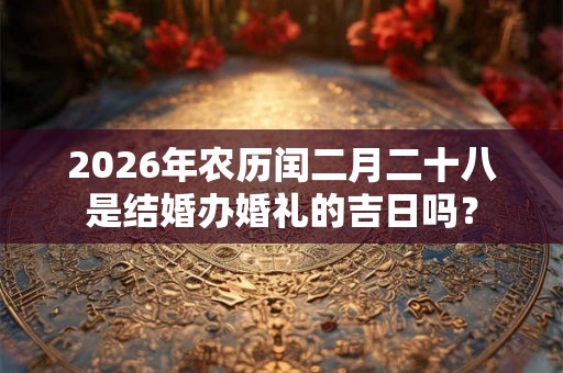 2026年农历闰二月二十八是结婚办婚礼的吉日吗？