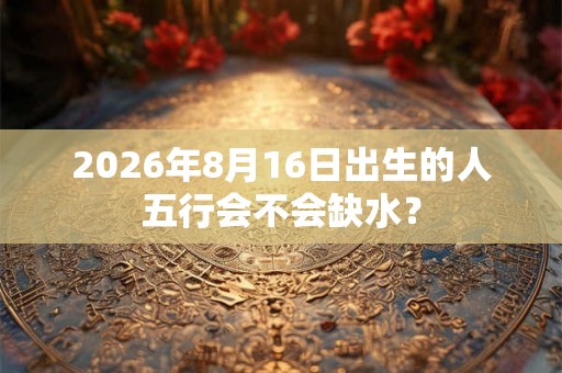 2026年8月16日出生的人五行会不会缺水？