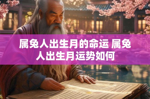 属兔人出生月的命运 属兔人出生月运势如何