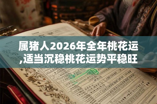 属猪人2026年全年桃花运,适当沉稳桃花运势平稳旺盛