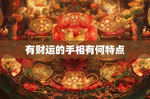 有财运的手相有何特点