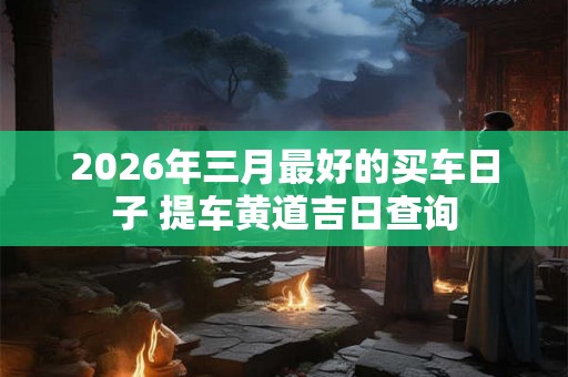 2026年三月最好的买车日子 提车黄道吉日查询