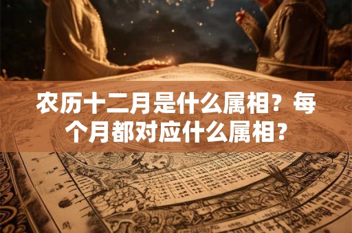 农历十二月是什么属相？每个月都对应什么属相？