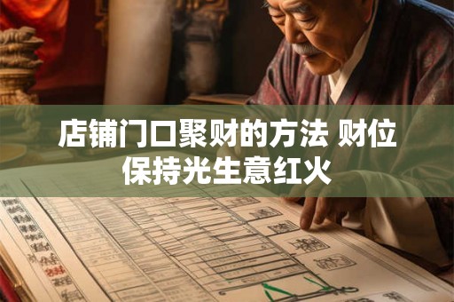 店铺门口聚财的方法 财位保持光生意红火